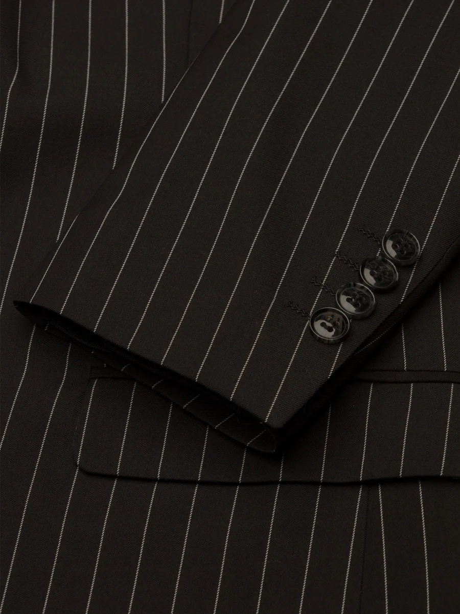 Black Pinstripe Three Piece Suit - Image 6