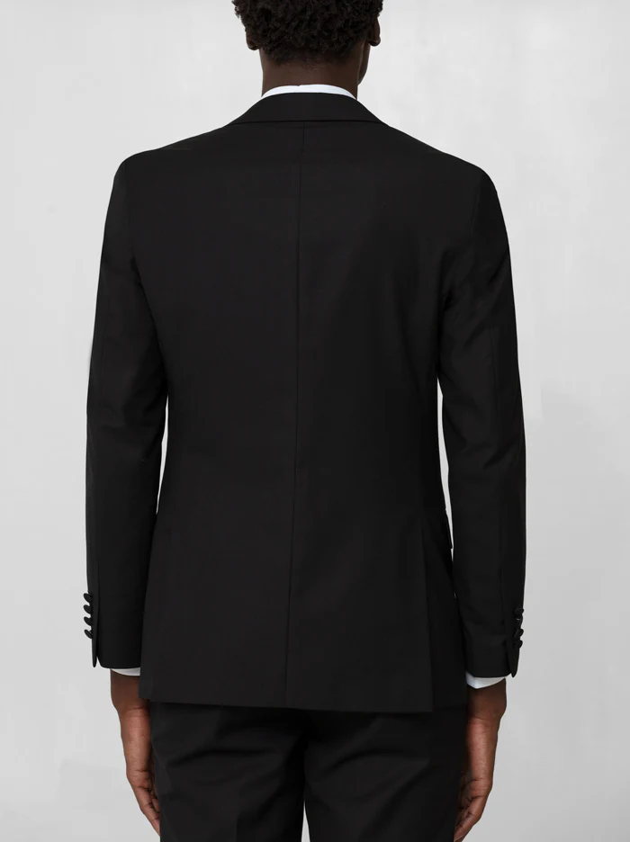 Black Peak Lapel Ticket Pocket Tuxedo - Image 4