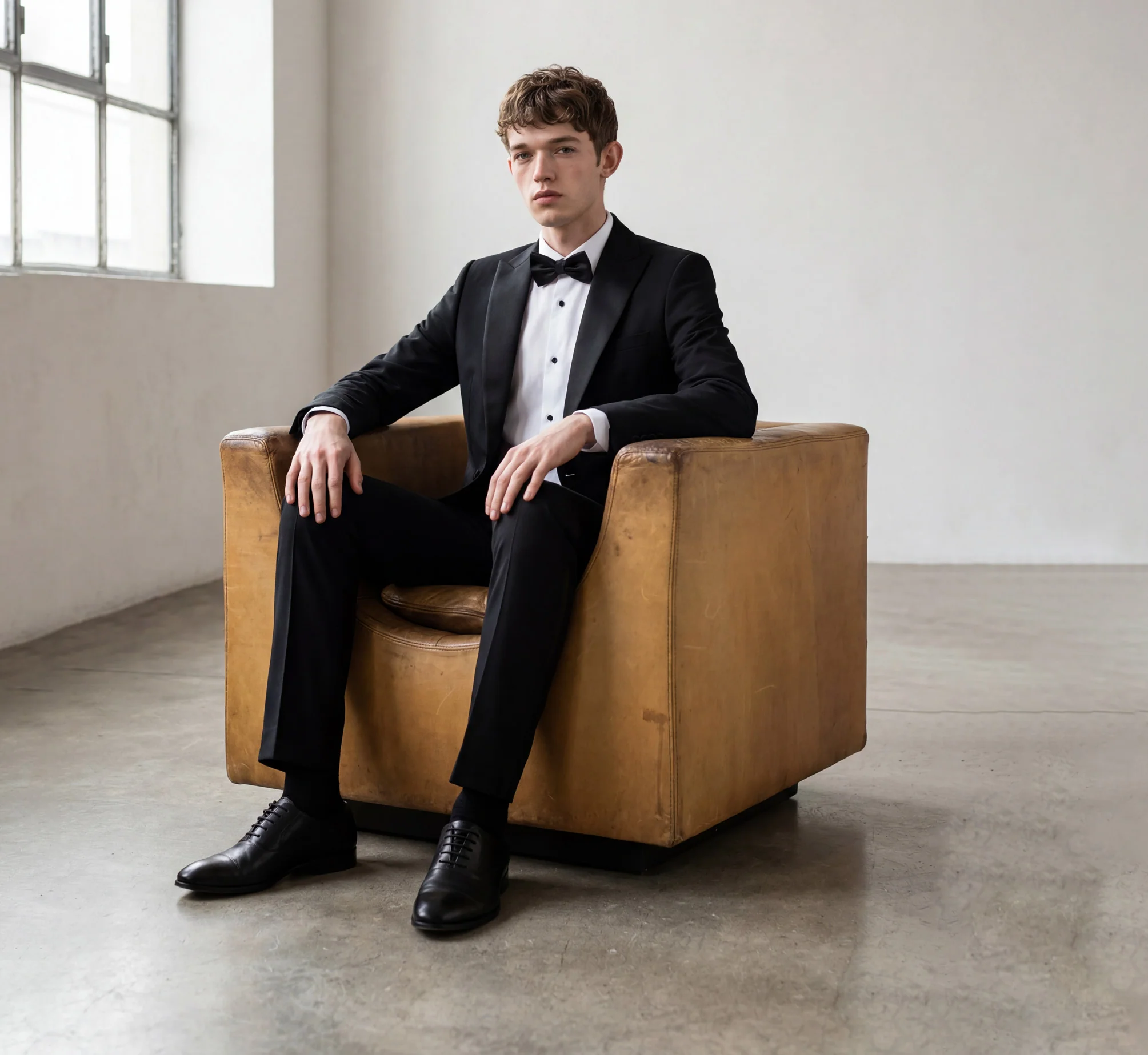 Black Peak Lapel Ticket Pocket Tuxedo - Image 6
