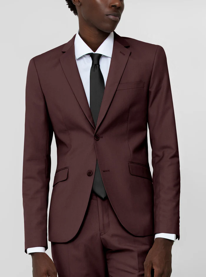 Burgundy Two Button Suit - Image 2