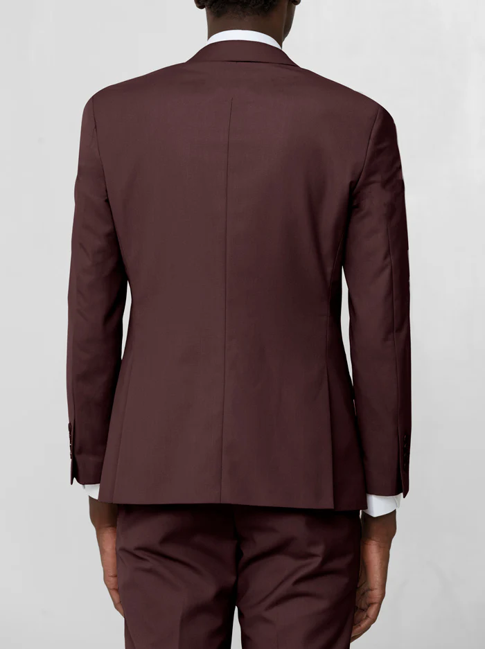 Burgundy Two Button Suit - Image 4