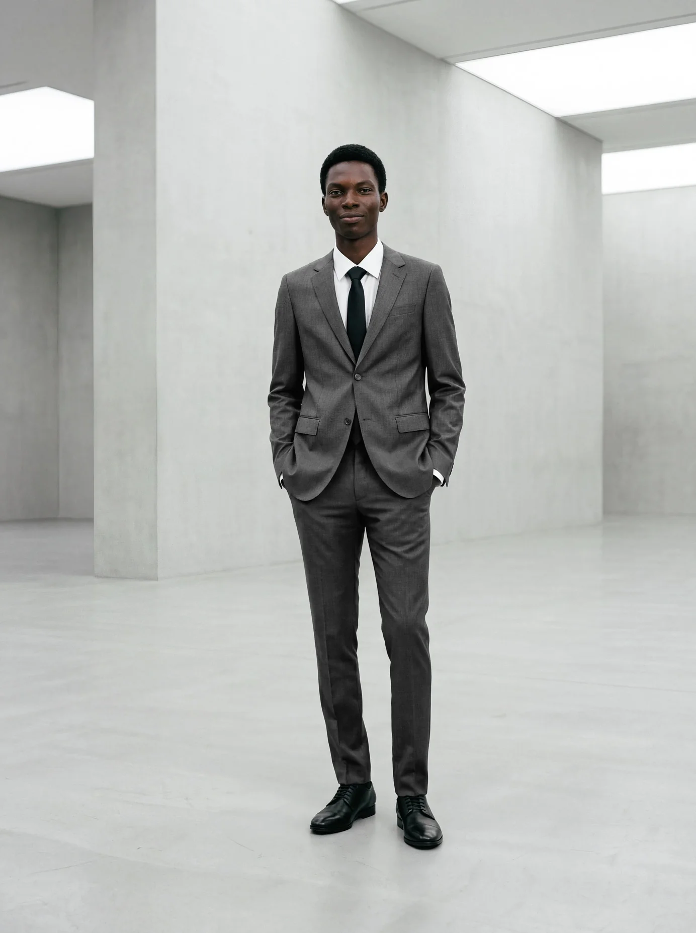 Dark Grey Two Button Suit - Image 6