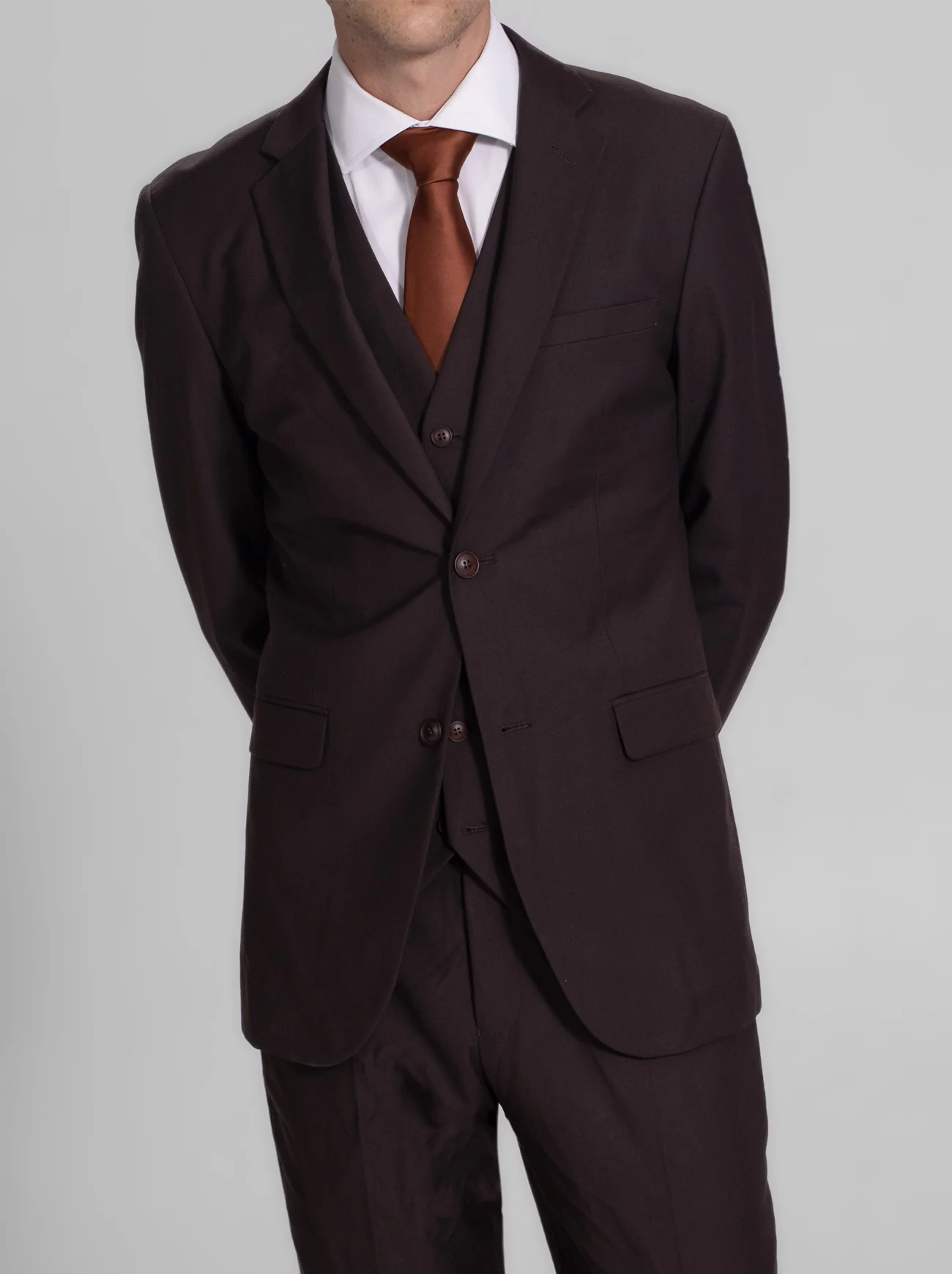Deep Brown Three Piece Suit - Image 2