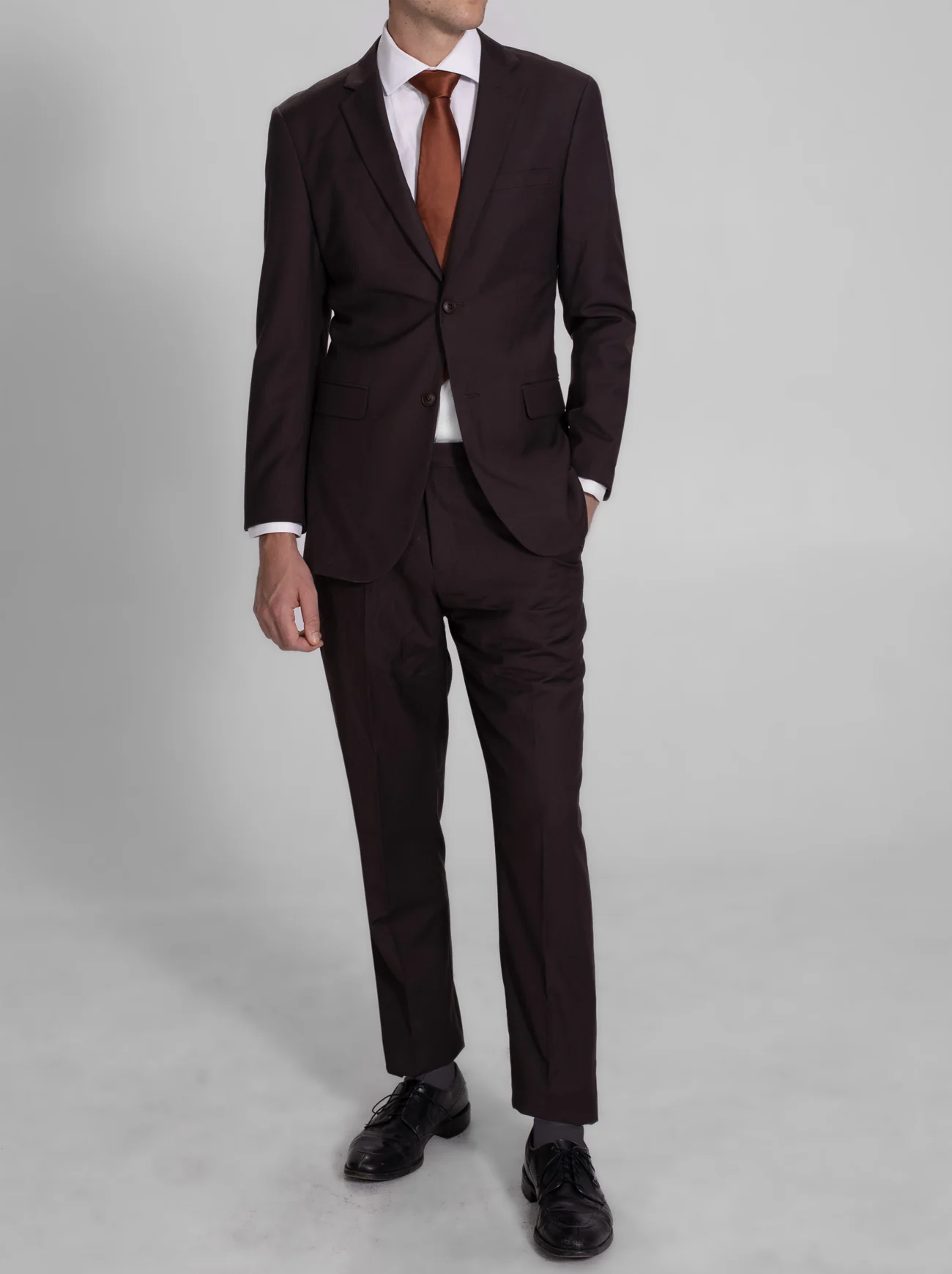 Deep Brown Two Button Suit