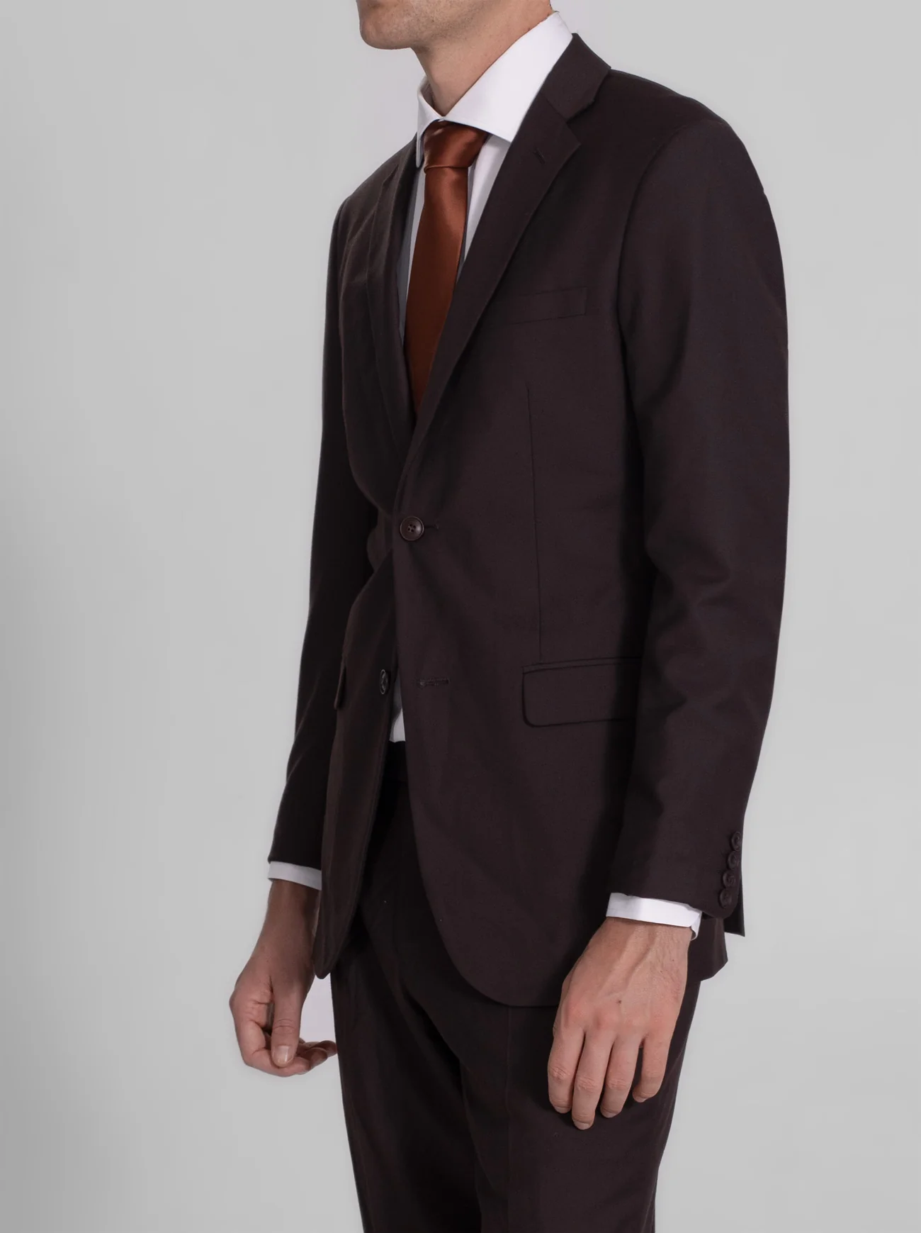 Deep Brown Two Button Suit - Image 2
