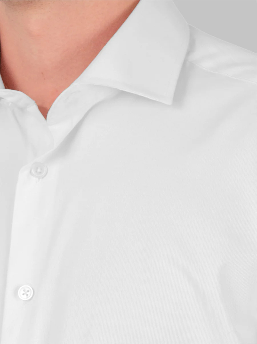 Dress Shirt in White with Spread Collar - Image 3