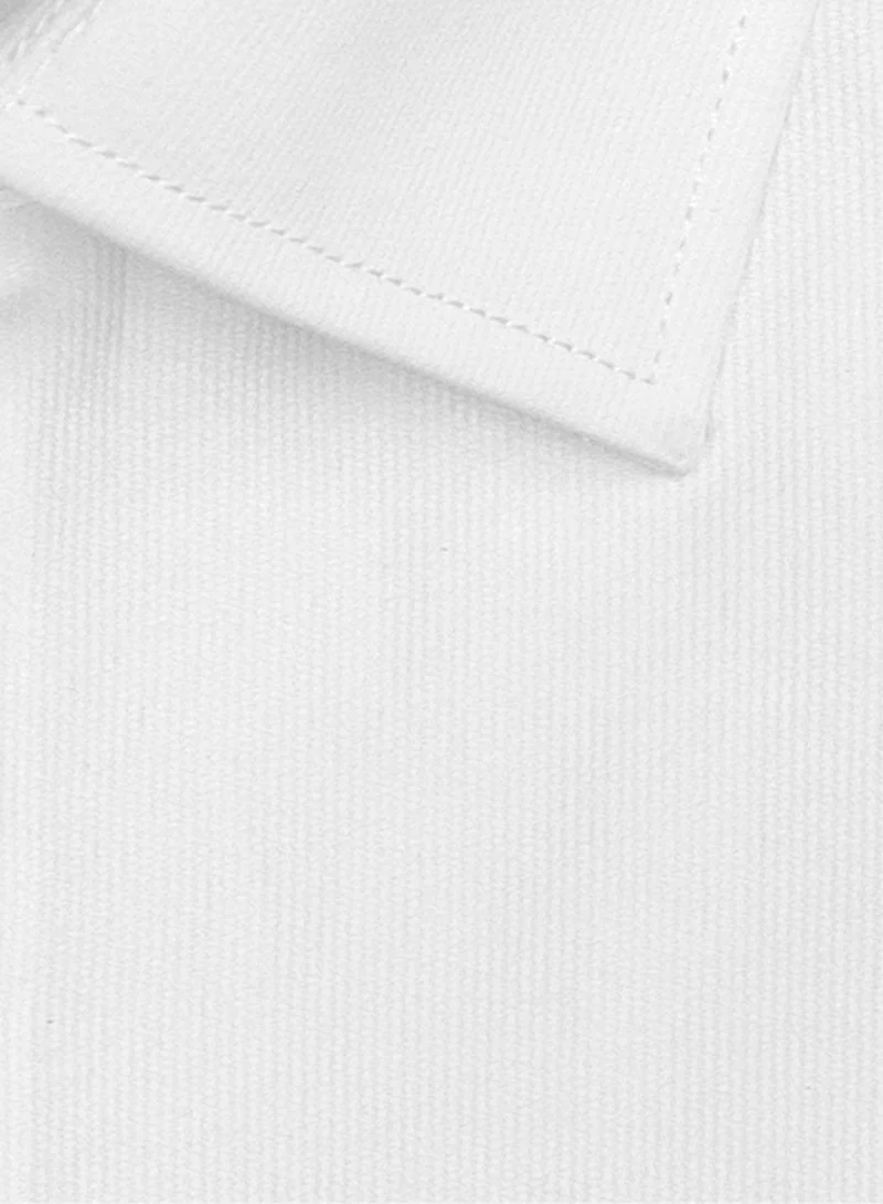 Dress Shirt in White with Spread Collar - Image 5