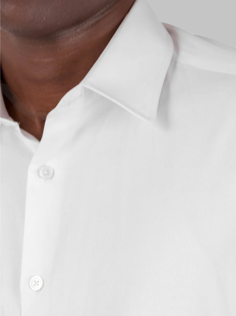 Dress Shirt in White with Point Collar - Image 3