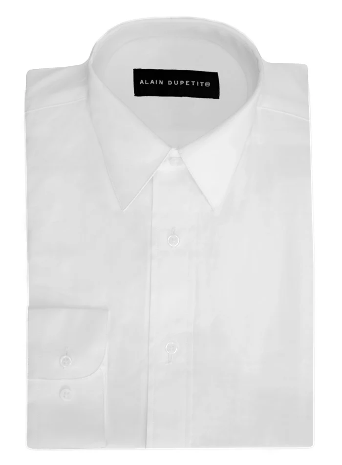 Dress Shirt in White with Point Collar - Image 4