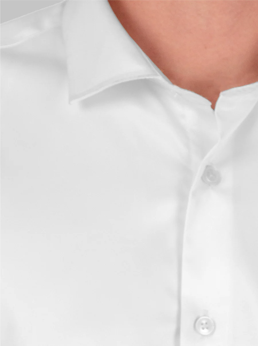 Dress Shirt in White with Stretch - Image 3