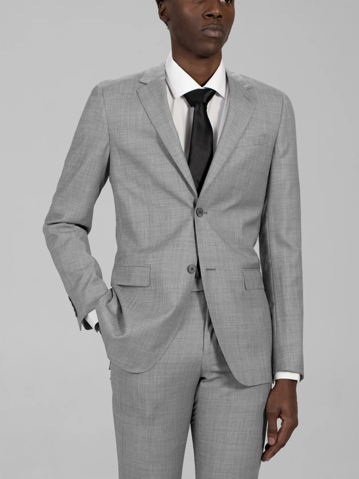 Glacier Grey Two Button Suit - Image 2