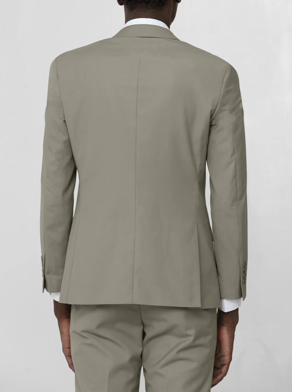 London Fog Grey Two Button Peak Lapel Ticket Pocket Suit - Image 4