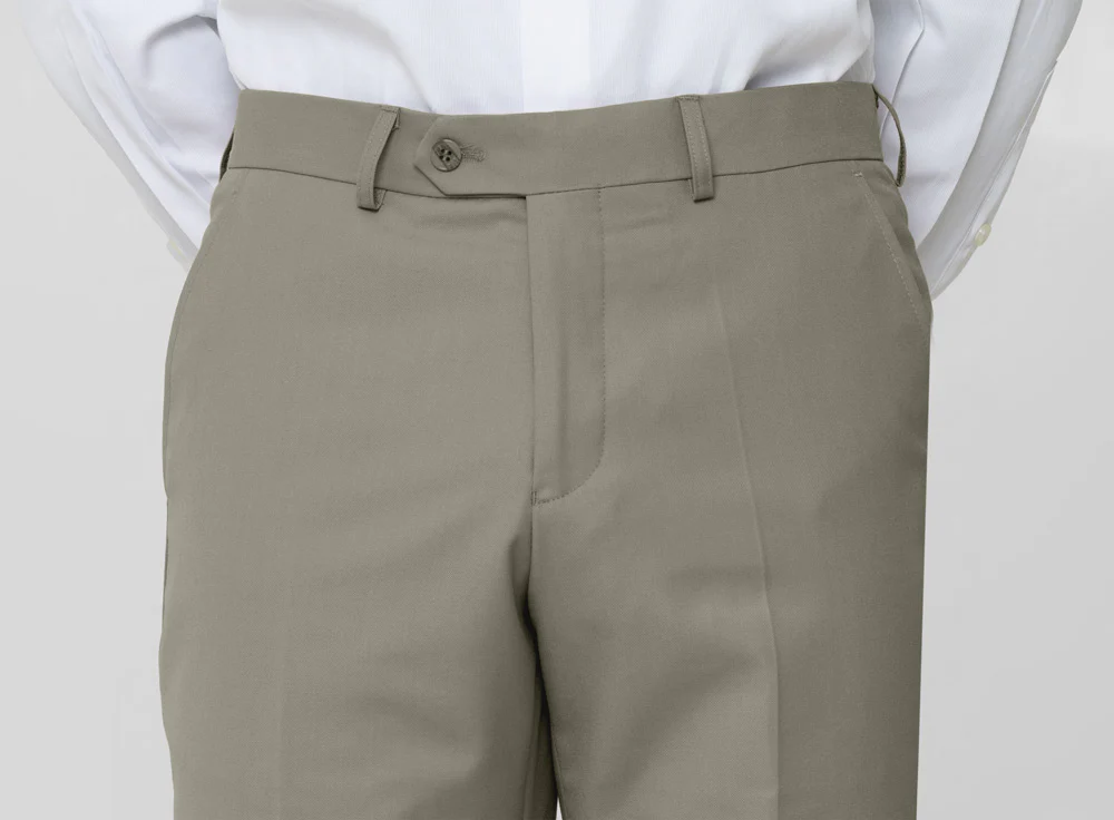 London Fog Grey Two Button Peak Lapel Ticket Pocket Suit - Image 5