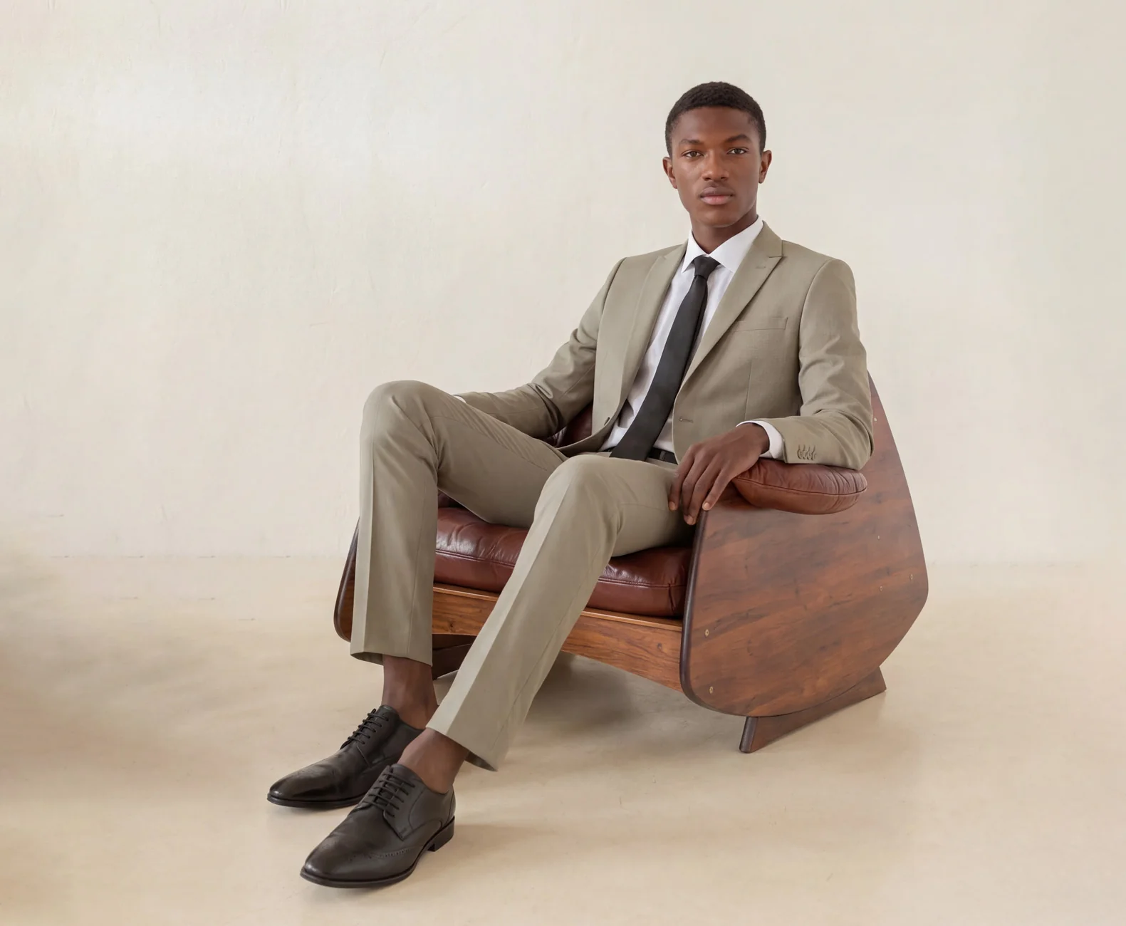 London Fog Grey Two Button Peak Lapel Ticket Pocket Suit - Image 7