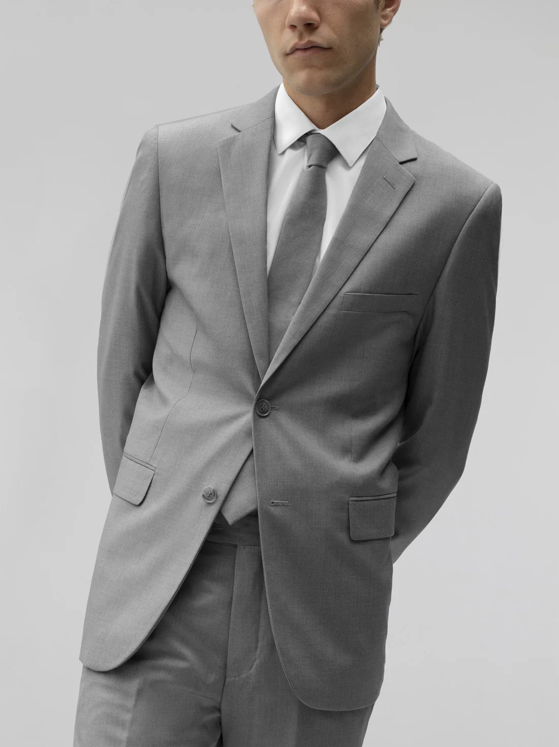 Medium Grey Two Button Suit - Image 3