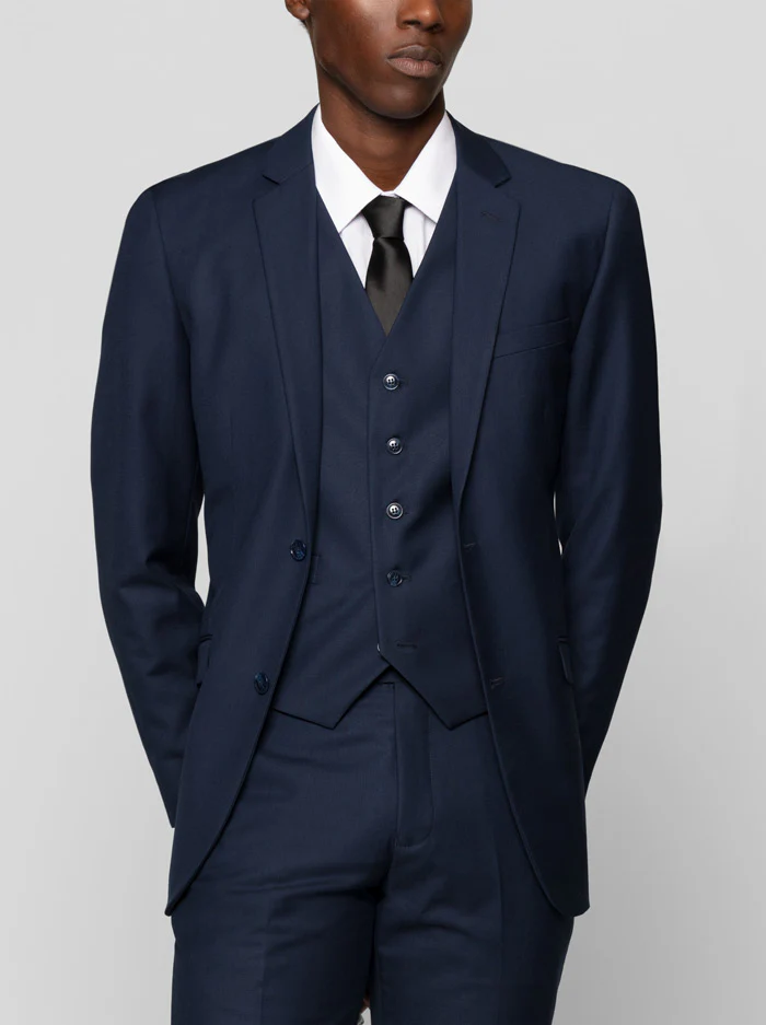 Navy Blue Three Piece Suit - Image 3