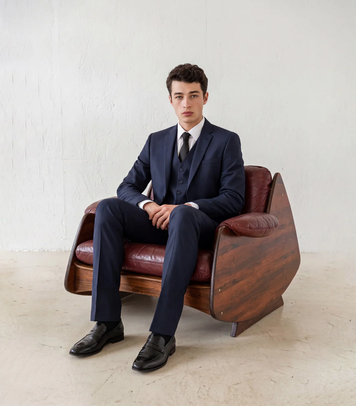 Navy Blue Three Piece Suit - Image 7