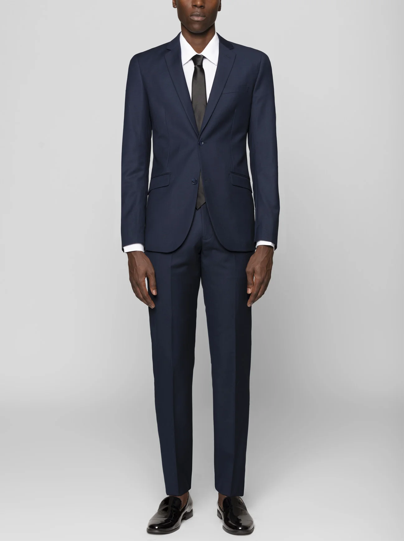 Navy Blue Two Button Suit - Image 3