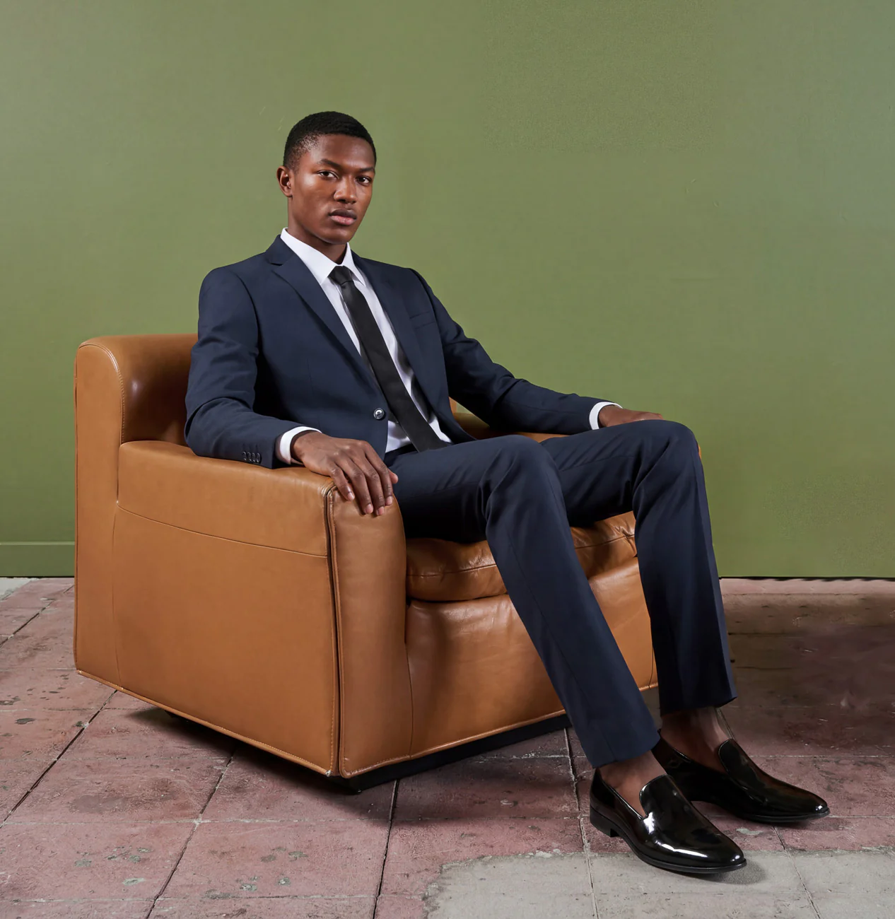 Navy Blue Two Button Suit - Image 7