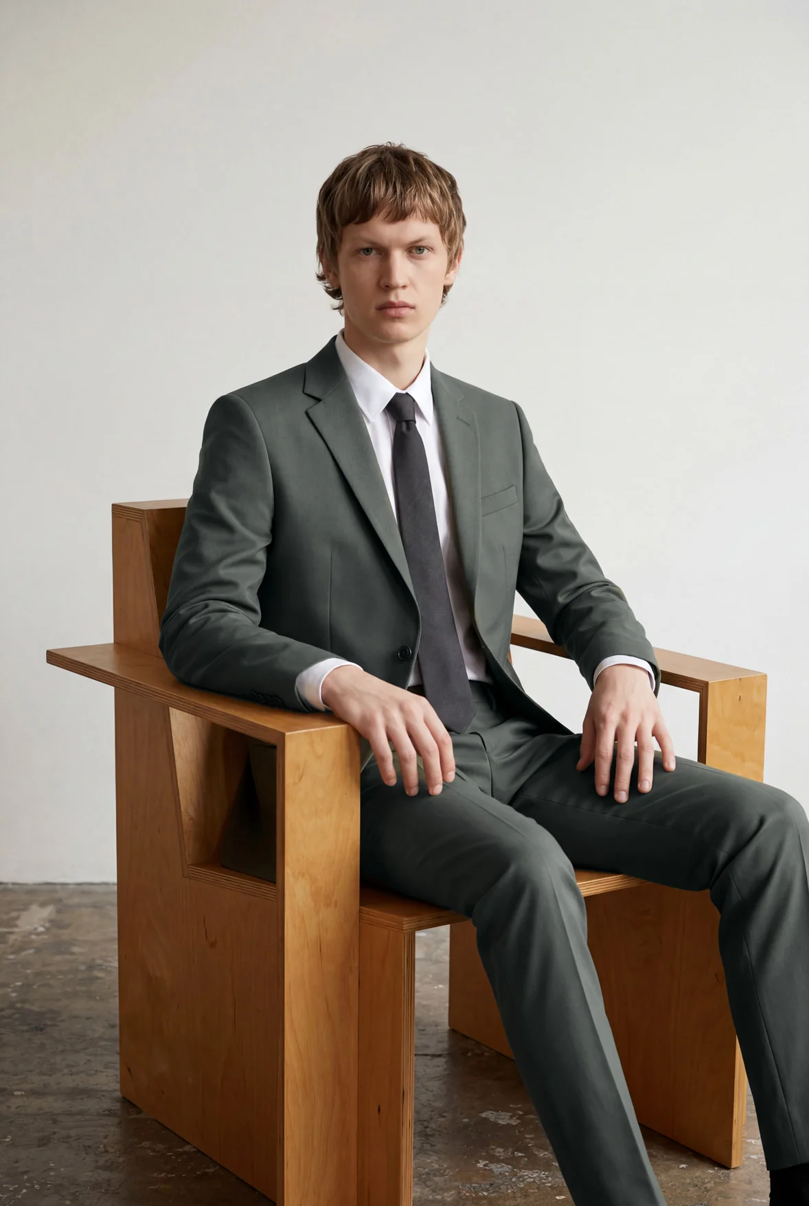 Olive Green Two Button Suit - Image 5