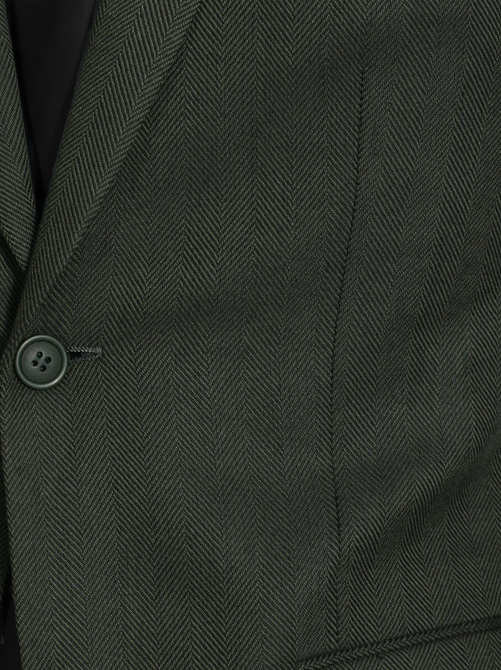 Pine Green Herringbone Two Button Suit - Image 3