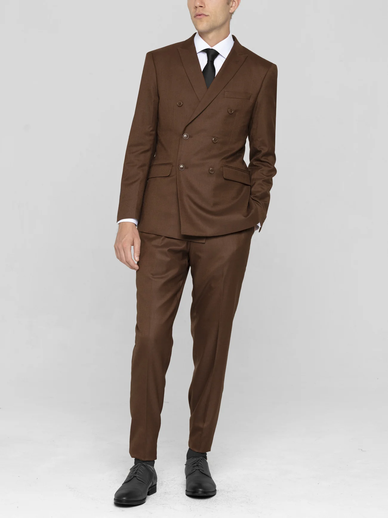 Pinecone Brown Double Breasted Suit