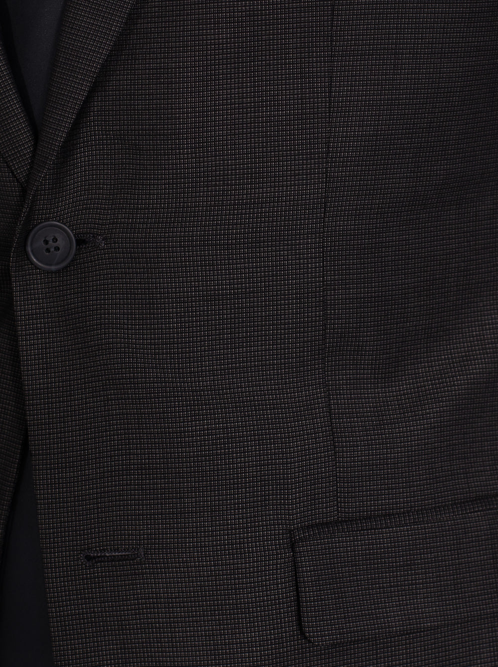 Black & White Micro-Check Two Button Suit (Open Box) - Image 3