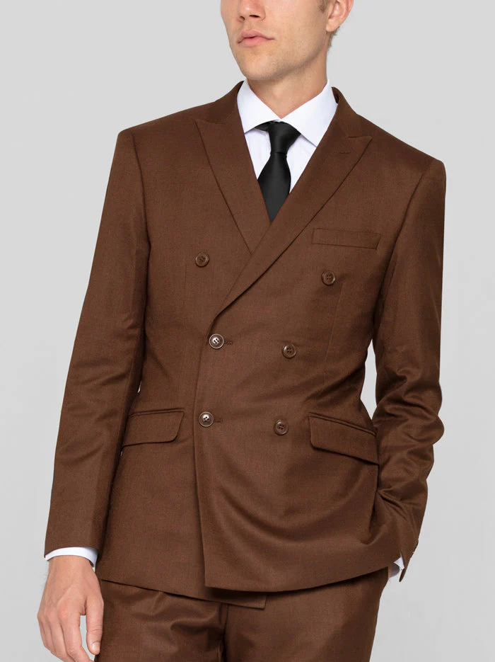 Pinecone Brown Double Breasted Suit (Open Box) - Image 3