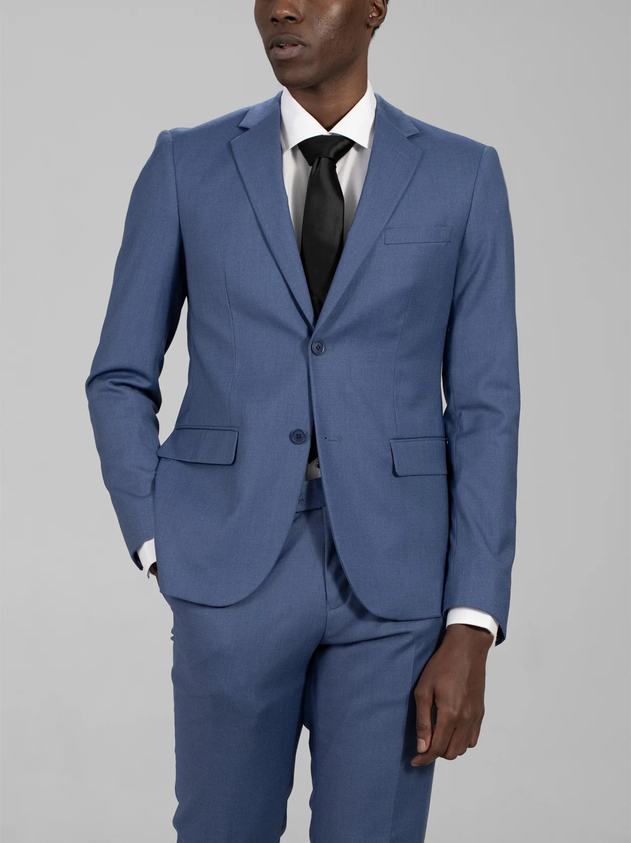 Slate Blue Two Button Suit - Image 2
