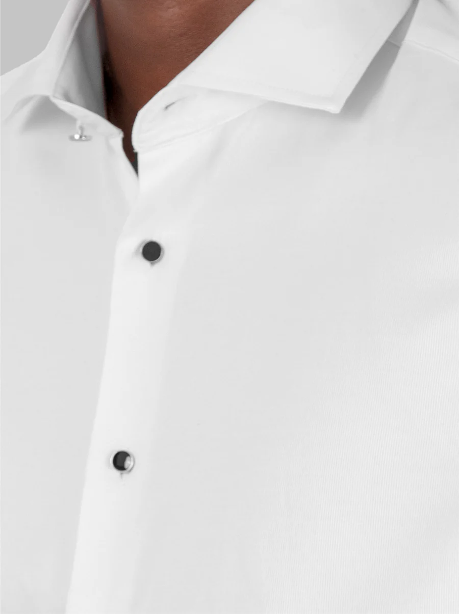 Formal Tuxedo Shirt in White - Image 3