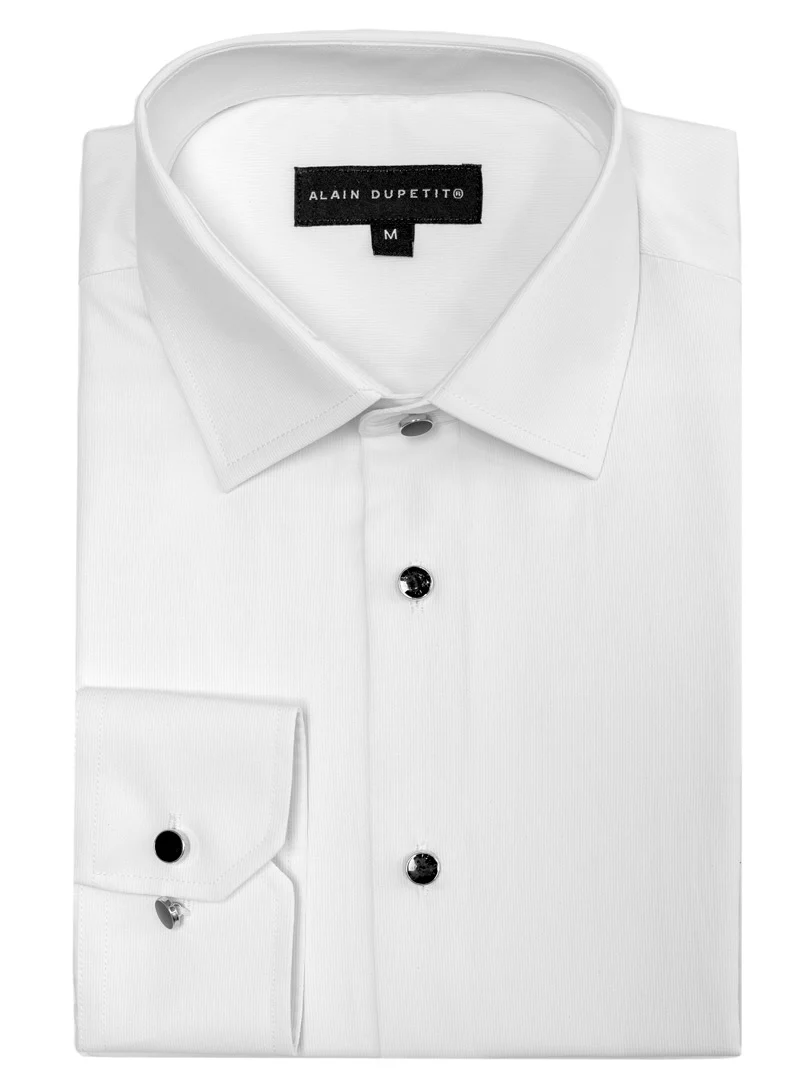 Formal Tuxedo Shirt in White - Image 4